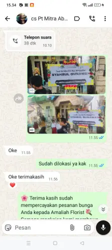 Testimonial Papan Bunga cigentur